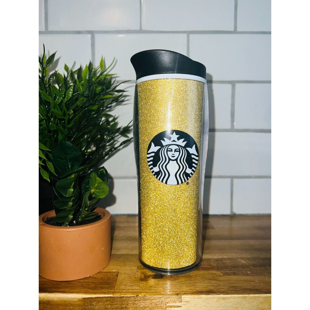 2020 STARBUCKS Gold Tumbler with lid, 16 fl.oz.
